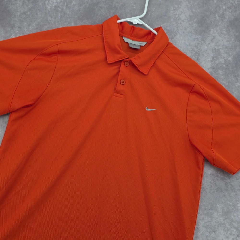 Vintage Nike Golf‎ Polo Shirt Mens Large Orange Short Sleeve Swoosh Athletic